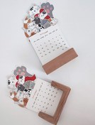 تصویر تقویم رومیزی فانتزی با طرح گربه 