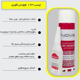 تصویر چسب 123 نویس 500 میل Glue 123 Novis 500ml