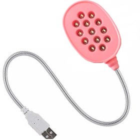 تصویر چراغ مطالعه با 13 عدد LED وپورت USB Reading light with 13 LEDs and USB port