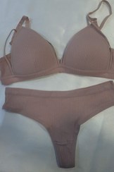 تصویر ست لباس زیر زنانه، کبریتی ، هارنس دار ، کاپ مثلثی، 