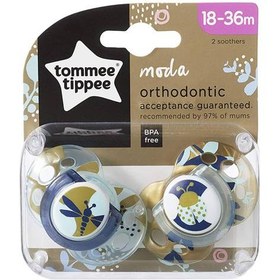 تصویر پستانک ارتودنسی 18-36 ماه Moda تامی تیپی Tommee Tippee طرح سنجاقک و کفشدوزک 