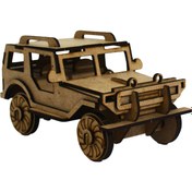 تصویر پازل سه بعدی چوبی جیپ ا jeep jeep