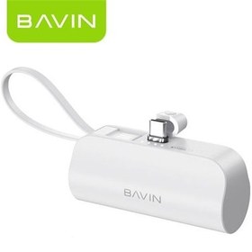 تصویر پاوربانک 5000 باوین Bavin PC012 توان 10 وات همراه با کانکتور تایپ سی Bavin PC012 5000mAh Power Bank 10W