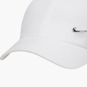تصویر کلاه تنیس نایک Nike DRI-FIT Club Soft Metal Swoosh Hat- سفید Nike DRI-FIT Club Soft Metal Swoosh Hat-WHITE
