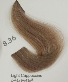 تصویر رنگ مو کد 36-8 رنگ کاپوچینو روشن حجم 120 میل آوایی Awaii hair color, code 36-8, volume 120 ml, light cappuccino color