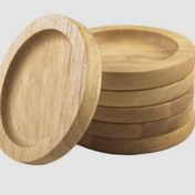 تصویر زیر استکانی و زیر شاتی بامبو رابروود ۶عددی 