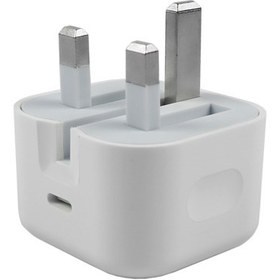 تصویر شارژر دیواری اپل 20 وات USB-C سه پین مدل A++ - A2344 B/A - سفید - سفارش ایرلند Apple wall charger 20 W USB-C three pin model A++ - A2344 B/A - White - Order from Ireland