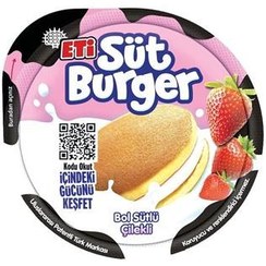 تصویر کیک مغزدار SUT BURGER اتی توت فرنگی بسته 10 عددی 