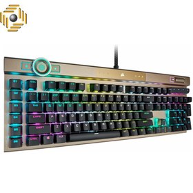 تصویر کیبورد گیمینگ مکانیکال کورسیر K100 RGB Midnight Gold 