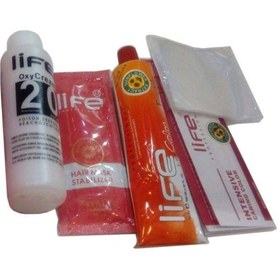 تصویر کیت رنگ مو شرابی تیره 4.99 لایف LIFE Heir Color Cream 4.99 Dark Violet V3