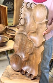 تصویر سینی مزه چوب گردو 