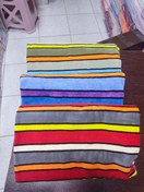 تصویر حوله حمامی راه راه پنبه ای 