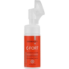 تصویر فوم شستشوی صورت ویتامین سی درمالیفت مدل سی فورت حجم 150 میلی لیتر Dermalift C-Fort Vitamni C Cleansing Foam - 150ml