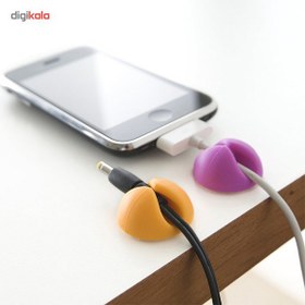 تصویر نگهدارنده کابل بلولانژ مدل CableDrop بسته 6 عددی - مشکی 