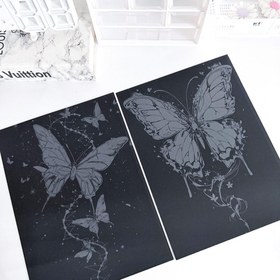 تصویر پک چهار ورقی اسکراچ بردA4 با قلم مخصوص - وال 