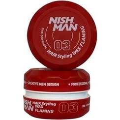 تصویر واکس مو نیشمن قوی و براق nishman flaming شماره ۰۳ حجم ۱۵۰ میل اصل ترکیه 