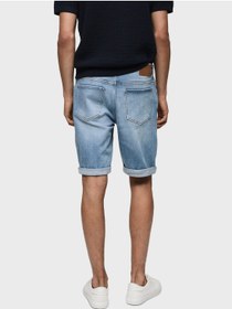 تصویر شلوارک جین ضروری برند mango man Essential Denim Shorts