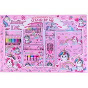 تصویر ست لوازم تحریر 9 تکه بزرگ طرح یونیکورن Unicorn 9Pcs Stationery Set