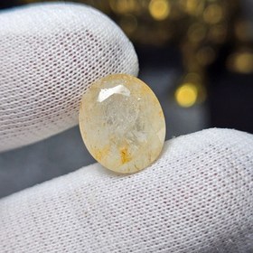 تصویر نگین سنگ طبیعی توپاز زرد معدنی کد 35362 