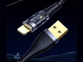 تصویر کابل فست شارژ یو اس بی به لایتنینگ 1.2 متری یوسامز USAMS US-SJ571 USB to Lightning Fast Charging Data Cable 