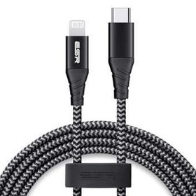 تصویر کابل تایپ سی به لایتنینگ ای اس آر مدل Braided Nylon طول 2 متر ESR Braided Nylon Type-C to Lightning Cable