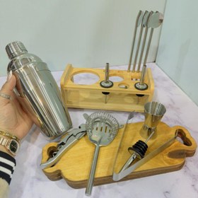 تصویر ست بار سرد ۱۳ تکه یونیک لایف با پایه بامبو 