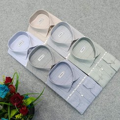 تصویر پیراهن طرحدار مردانه قواره ازاد ( قواره کلاسیک ) _ استین بلند 