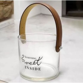 تصویر گلدان و یخدان دسته چرمی 