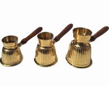 تصویر قهوه جوش برنجی(جزوه)سه سایز درجه۱ - کوچک 