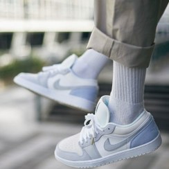 تصویر کتونی مردانه و زنانه نایکی ایر جردن وان لو خاکستری آبی | Nike air Jordan 1 low gray blue - 37 کتونی مردانه و زنانه نایکی ایر جردن وان لو خاکستری آبی | Nike air Jordan 1 low gray blue