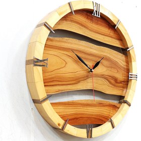 تصویر ساعت دیواری چوبی مدرن Modern Wooden Wall Clock