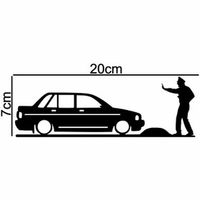 تصویر برچسب بدنه خودرو ماتریسیو طرح ماشین پراید کف خواب و پلیس کد M185 