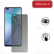 تصویر گلس حریم شخصی تمام صفحه تمام چسب اینفینیکس Infinix Zero 8 Privacy Screen Protector 