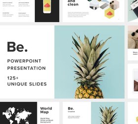 تصویر قالب پاورپوینت بازاریابی .Be 