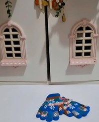 تصویر دستکش دو لایه بافت چاپ ژله ای سایز ۴ سال 