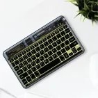 تصویر کیبورد بی سیم کریستالی پرودو مدل Porodo PD-TRPBTKB-BK Porodo PD-TRPBTKB-BK Crystal Shell Ultra-Slim Keyboard