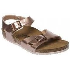 تصویر Birkenstock صندل فلزی کودکان RIO با رنگ برنز الکتریکی 