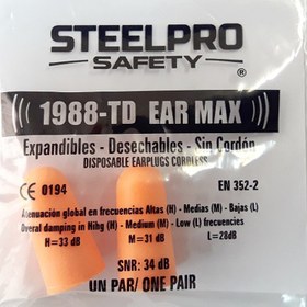 تصویر محافظ گوش استیل پرو سیفتی مدل Ear Max بسته 10 عددی 