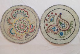 تصویر نمد دایره شیری گلدوزی کد 10815 