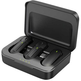 تصویر میکروفون یقه ای بی سیم مدل K83 دو میکروفون درگاه تایپ سی 