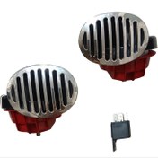 تصویر بوق حلزونی موتورسیکلت زیزو مدل CBT بسته 2 عددی به همراه رله 