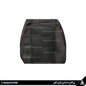 تصویر روکش صندلی هایما S5 پارچه رنگ مشکی دوخت قرمز 