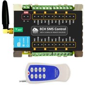 تصویر کنترل پیامکی هشت کانال + ریموت کنترل 