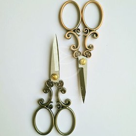 تصویر قیچی گلدوزی آنتیک مدل 207 