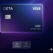 تصویر خرید کارت مجازی QETA Visa دلاری | ویزا کارت مجازی قابل شارژ USD 