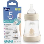 تصویر شیشه شیر چیکو مدل پرفکت ۵ حجم ۱۵۰ میلی لیتر ضدنفخ 