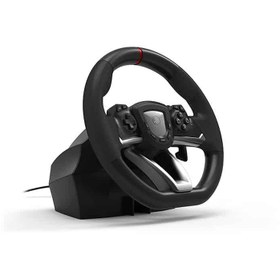 تصویر فرمان و پدال بازی Hori مخصوص پلی استیشن Hori Steering Wheel Apex And Pedals For PlayStation