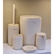 تصویر ست سرویس بهداشتی ۵ پارچه روما کنتراست 