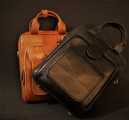 تصویر کوله پشتی 3کاره چرم طبیعی مدل K-01 (کیف دوشی، کیف نیمه اداری،کوله پشتی) 