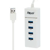 تصویر هاب 4 پورت USB 3.0 رویال RH3-303 ا Royal RH3 303 USB 3.0 Hub 4Ports Royal RH3 303 USB 3.0 Hub 4Ports